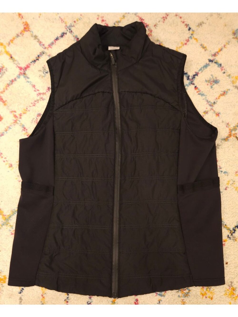 Avia Women's Black Quilted Sleeveless Vest XXL 2XG Lightweight Full Zip
